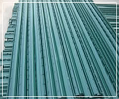 Green Vinyl Coated Fence Posts