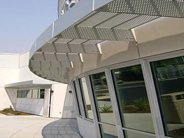 Gate perforated sunshade panels
